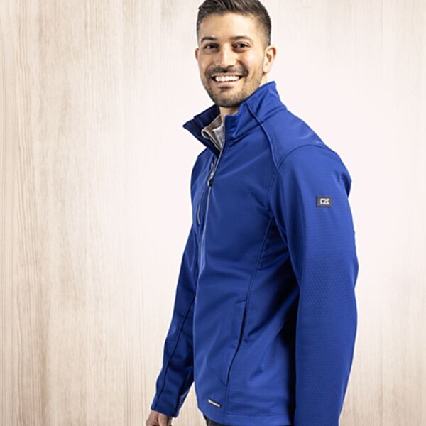 Cutter & Buck Evoke Eco Softshell Recycled Full Zip Mens Jacket Thumbnail